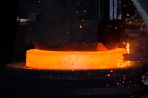 forging a metal plate